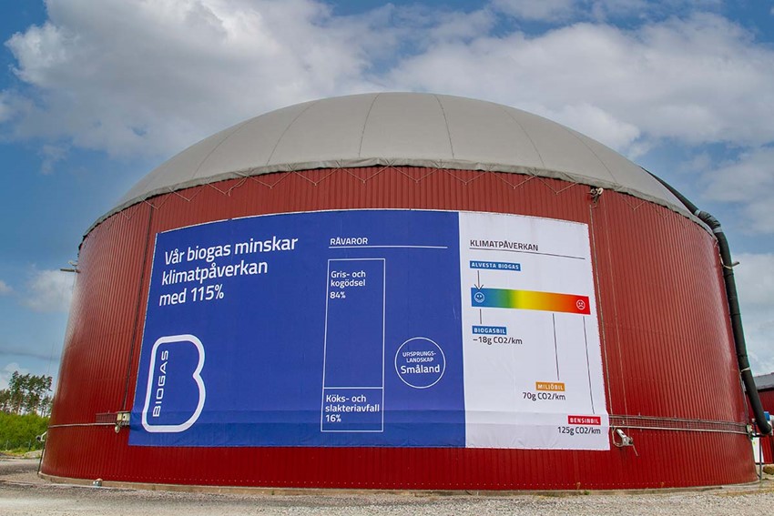 Biogas är ett klimatneutralt bränsle